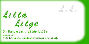 lilla lilge business card